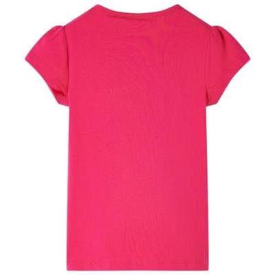 Kindershirt met bloemenprint 128 felroze Kindershirt met bloemenprint 128 felroze