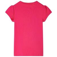 Kindershirt met bloemenprint 92 felroze - thumbnail