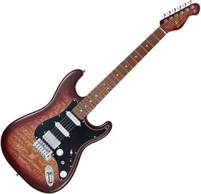 Mooer MSC20 Pro Amber Brown elektrische gitaar met gigbag