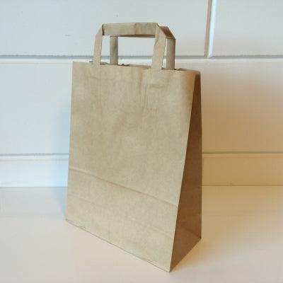 Draagtassen bruin kraft 22/10x28 250st