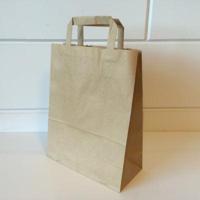 Draagtassen bruin kraft 22/10x28 250st - thumbnail