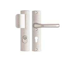 Veiligheidsbeslag Premium D-duwer+kruk Flow PC72 anti-kerntrek/omkeerbaar/242x52x13/alu. gesl. F1/SKG3 - thumbnail