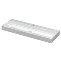 INK Unit Wastafel Porselein met 1 Kraangat incl. Porseleinen Click Plug - 1200x400x100 mm - Glans Wit - thumbnail