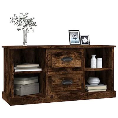 Tv-meubel 99,5x35,5x48 cm bewerkt hout gerookt eikenkleurig