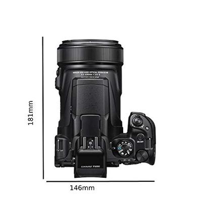Nikon COOLPIX P1000 Bridge camera - 16 MP DX-formaat sensor - 125x Ultra zoom, groot zoom bereik - Elektronische zoeker - 4K video - Reis, maan en vogel fotografie - VQA060EA, Zwart