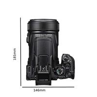Nikon COOLPIX P1000 Bridge camera - 16 MP DX-formaat sensor - 125x Ultra zoom, groot zoom bereik - Elektronische zoeker - 4K video - Reis, maan en vogel fotografie - VQA060EA, Zwart - thumbnail