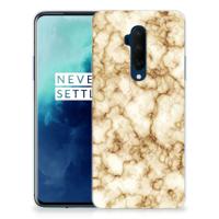 OnePlus 7T Pro | TPU | Siliconen hoesje | Marmer Goud - thumbnail