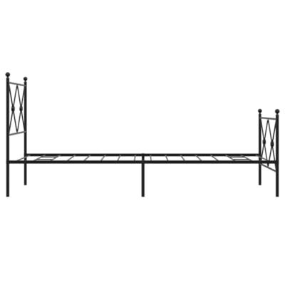 Bedframe met hoofd- en voeteneinde metaal zwart 75x190 cm Bedframe met hoofd- en voeteneinde metaal zwart 75x190 cm