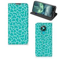 Nokia 3.4 | Bookcase | Cracks Blue - thumbnail