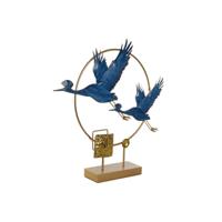 Decoratieve figuren DKD Home Decor Blauw Gouden Vogel 51 x 9 x 51 cm - thumbnail