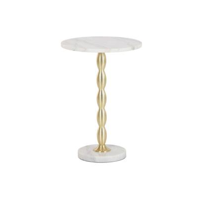 Bijzettafel Home ESPRIT Wit Gouden 41 x 41 x 57 cm Bijzettafel Home ESPRIT Wit Gouden 41 x 41 x 57 cm