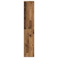 Schoenenkast 54x34x183 cm spaanplaat oud hout - thumbnail