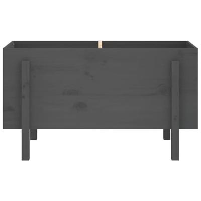 VidaXL Plantenbak verhoogd 101x50x57 cm massief grenenhout grijs