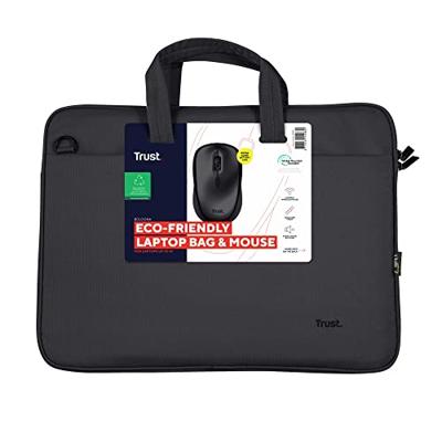 Trust Bologna Laptoptas en muisset Laptop tas Zwart - thumbnail