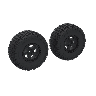 Arrma - DBOOTS 'FORTRESS SC' Tire Set Glued, Black (2) (ARA-1616)
