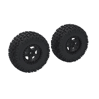 Arrma - DBOOTS 'FORTRESS SC' Tire Set Glued, Black (2) (ARA-1616) - thumbnail