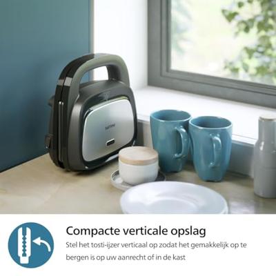 Philips HD2350/80 Tosti apparaat Zwart - thumbnail