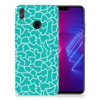 Honor 8X Hoesje maken Cracks Blue - thumbnail
