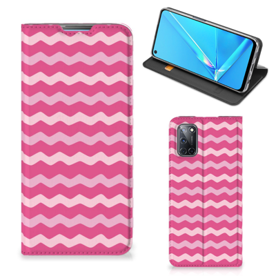 OPPO A52 | A72 | Hoesje met Magneet | Waves Pink OPPO A52 | A72 | Hoesje met Magneet | Waves Pink