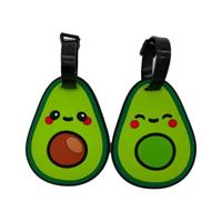 Foodiemals Avocado PVC Kofferlabel Set van 2 - thumbnail