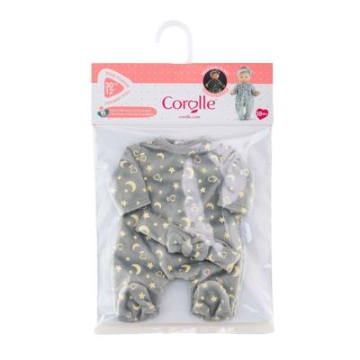 Corolle poppen pyjama en hoofdband, 30cm - glow in the dark