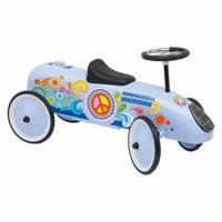 Goki Loopvoertuig retro blauw - thumbnail