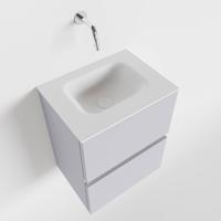 MONDIAZ ADA 40cm toiletmeubel cale. LEX wastafel talc midden zonder kraangat - thumbnail