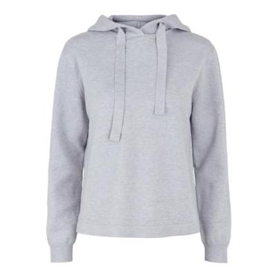 Lounge shirt / Hoodie - Grey Melange - Dames Loungewear hoodie grijs