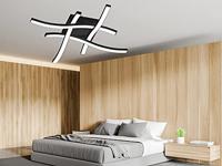 Trio Zwarte plafondlampRoute 4-stripes - R62474132 - thumbnail