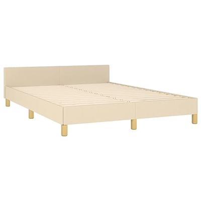 Bedframe zonder matras stof crèmekleurig 140x200 cm