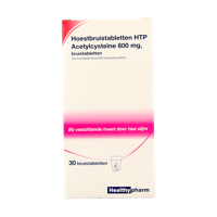 Healthypharm Acetylcysteine 600mg HTP 30 Bruistabletten - thumbnail