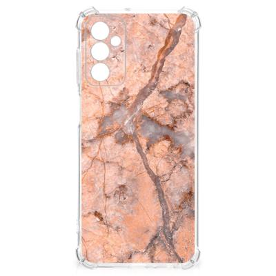 Samsung Galaxy M13 4G | M23 Anti-Shock Hoesje Marmer Oranje Samsung Galaxy M13 4G | M23 Anti-Shock Hoesje Marmer Oranje