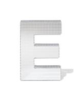 HEMA Discoletter E 10x9x10cm (zilver) - thumbnail