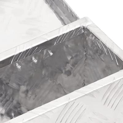 VidaXL Opbergbox 50x15x20,5 cm aluminium zilverkleurig - thumbnail