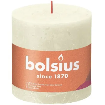 Rustiek Shine stompkaars 100/100 Soft Pearl Bolsius - Bolsius Rustiek Shine stompkaars 100/100 Soft Pearl Bolsius - Bolsius