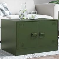 Salontafel 67x50x44 cm staal olijfgroen - thumbnail