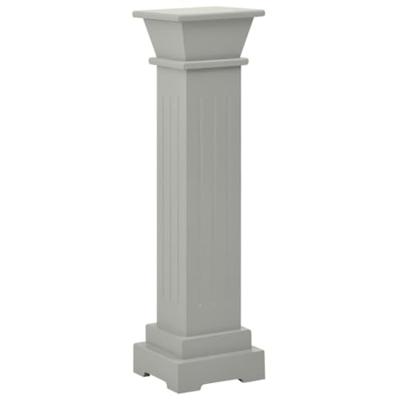 VidaXL Plantenstandaard klassieke zuil vierkant 17x17x66 cm mdf grijs