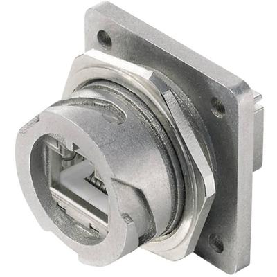 Telegärtner 100007415 STX V1 RJ45-flensset metaal variant 1 100007415 Koppeling, inbouw Aantal polen: 8P8C Aantal polen (sensoren) 8P8C Metaal 1 stuk(s)