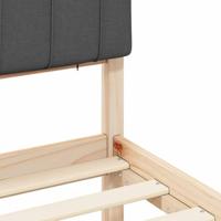 Bedframe met Gevoerd Hoofdgedeelte Donkergrijs 200 x 200 cm - thumbnail