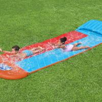 Bestway h2ogo waterglijbaan tsunami splash ramp double slide - thumbnail