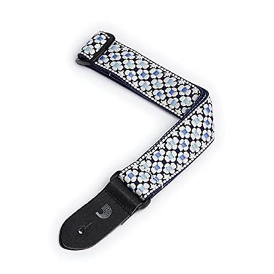 D&apos;Addario 15UKE01 Nylon Ukulele Strap Blue Flowers