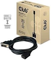 club3D CAC-1211 DVI-kabel DVI / HDMI Adapterkabel DVI-D 24+1-polige stekker, HDMI-A-bus 2.00 m Zwart - thumbnail