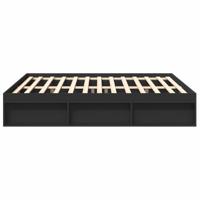 Bedframe zwart 200x200 cm - thumbnail