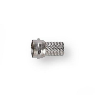 F-connector | Mannelijk | Voor 6,4mm-coaxkabels | 25 stuks | Metaal