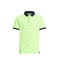 WE Fashion polo met all over print limegroen - thumbnail