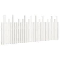 Hoofdbord wandmontage 204x3x80 cm massief grenenhout wit - thumbnail