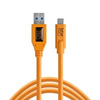 Tether Tools USB-kabel USB-C stekker, USB-C stekker 4.60 m Oranje CUC3215-ORG - thumbnail