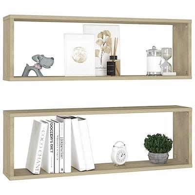 VidaXL Wandschappen kubus 2 st 80x15x26,5 cm bewerkt hout sonoma eiken