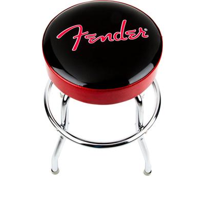 Fender Red Sparkle Logo Barstool 24" zwart-rood-chroom gitaarkruk (61 cm) Fender Red Sparkle Logo Barstool 24" zwart-rood-chroom gitaarkruk (61 cm)
