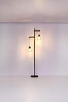 Globo Staande lampMina zwart met hout - 15326-2SN - thumbnail